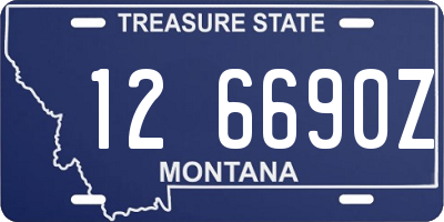 MT license plate 126690Z