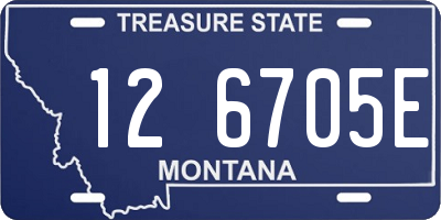 MT license plate 126705E