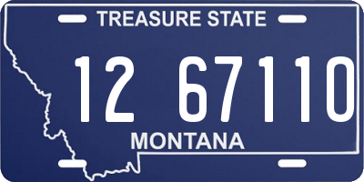 MT license plate 126711O