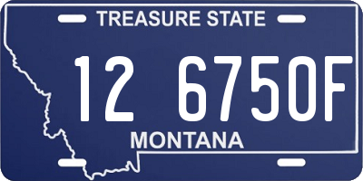MT license plate 126750F