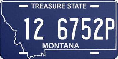 MT license plate 126752P
