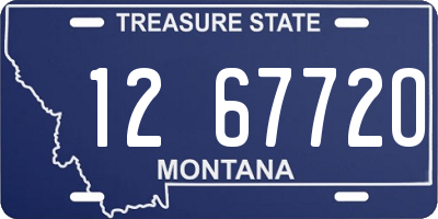 MT license plate 126772O