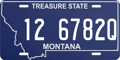 MT license plate 126782Q