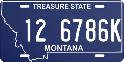MT license plate 126786K