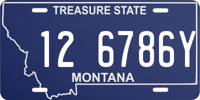 MT license plate 126786Y