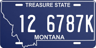 MT license plate 126787K