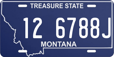 MT license plate 126788J