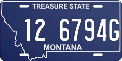 MT license plate 126794G