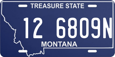 MT license plate 126809N