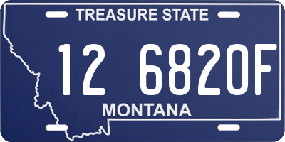 MT license plate 126820F