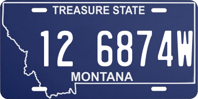 MT license plate 126874W