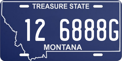 MT license plate 126888G