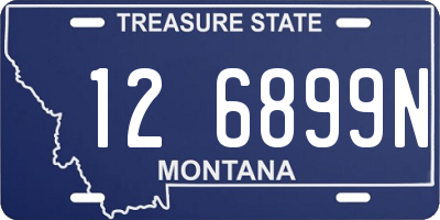 MT license plate 126899N