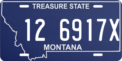 MT license plate 126917X