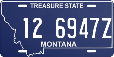 MT license plate 126947Z