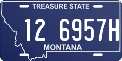 MT license plate 126957H