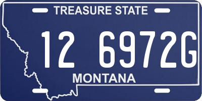 MT license plate 126972G
