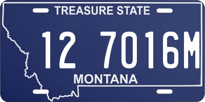 MT license plate 127016M
