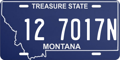 MT license plate 127017N