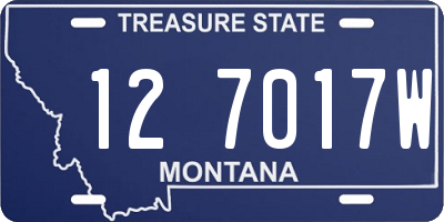 MT license plate 127017W
