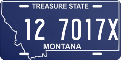 MT license plate 127017X