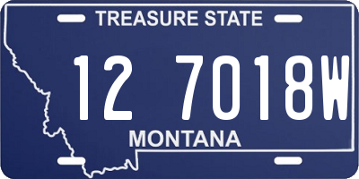MT license plate 127018W