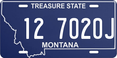 MT license plate 127020J