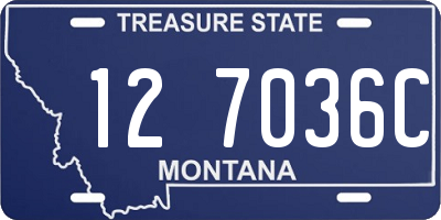 MT license plate 127036C