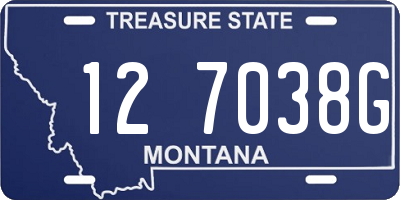 MT license plate 127038G
