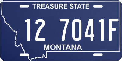 MT license plate 127041F