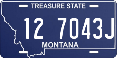 MT license plate 127043J