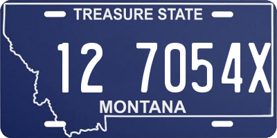 MT license plate 127054X