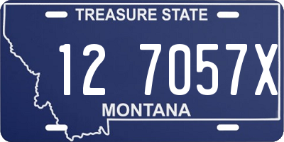 MT license plate 127057X