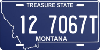 MT license plate 127067T