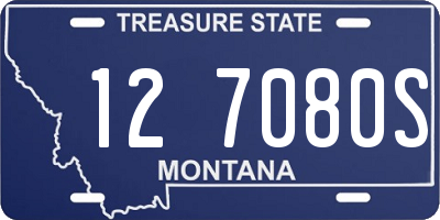 MT license plate 127080S