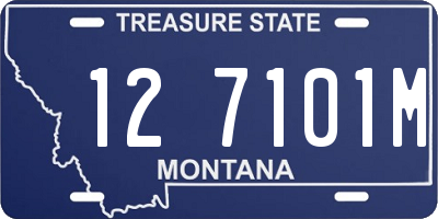 MT license plate 127101M