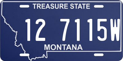 MT license plate 127115W