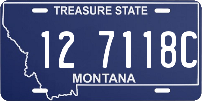 MT license plate 127118C
