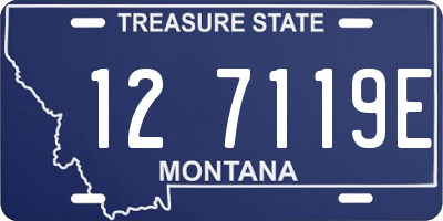 MT license plate 127119E