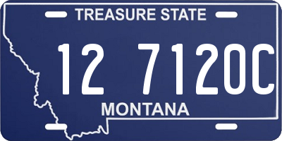 MT license plate 127120C