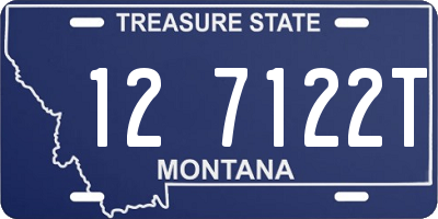 MT license plate 127122T