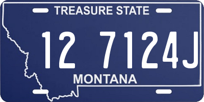 MT license plate 127124J