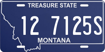 MT license plate 127125S