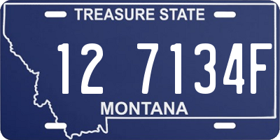 MT license plate 127134F