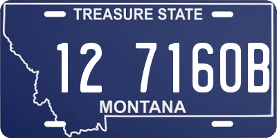 MT license plate 127160B