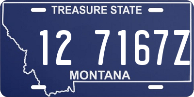 MT license plate 127167Z