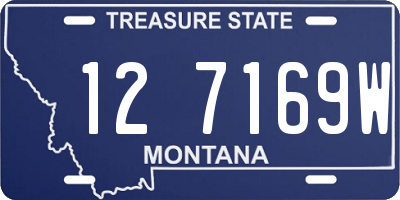 MT license plate 127169W