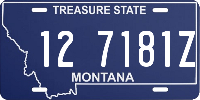 MT license plate 127181Z