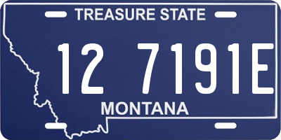 MT license plate 127191E