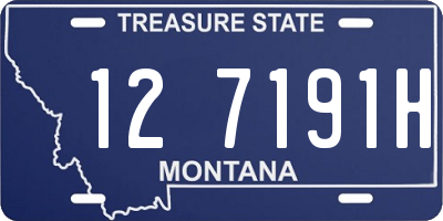 MT license plate 127191H